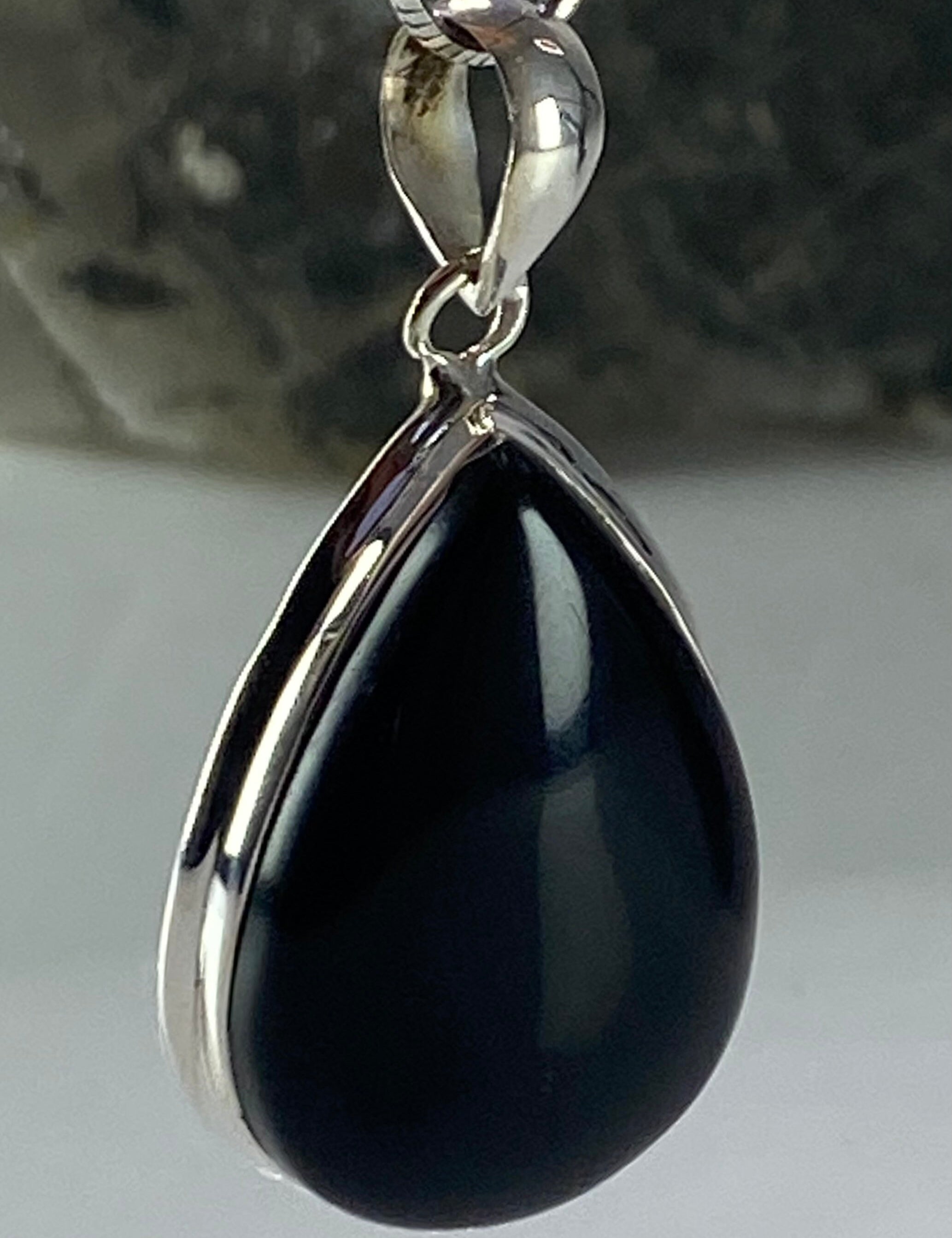 Hematite and Silver Pendant Including the Chain (M0523)