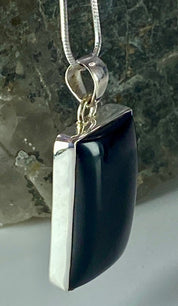 Hematite and Silver Pendant Including the Chain (M0523)