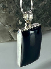 Hematite and Silver Pendant Including the Chain (M0523)