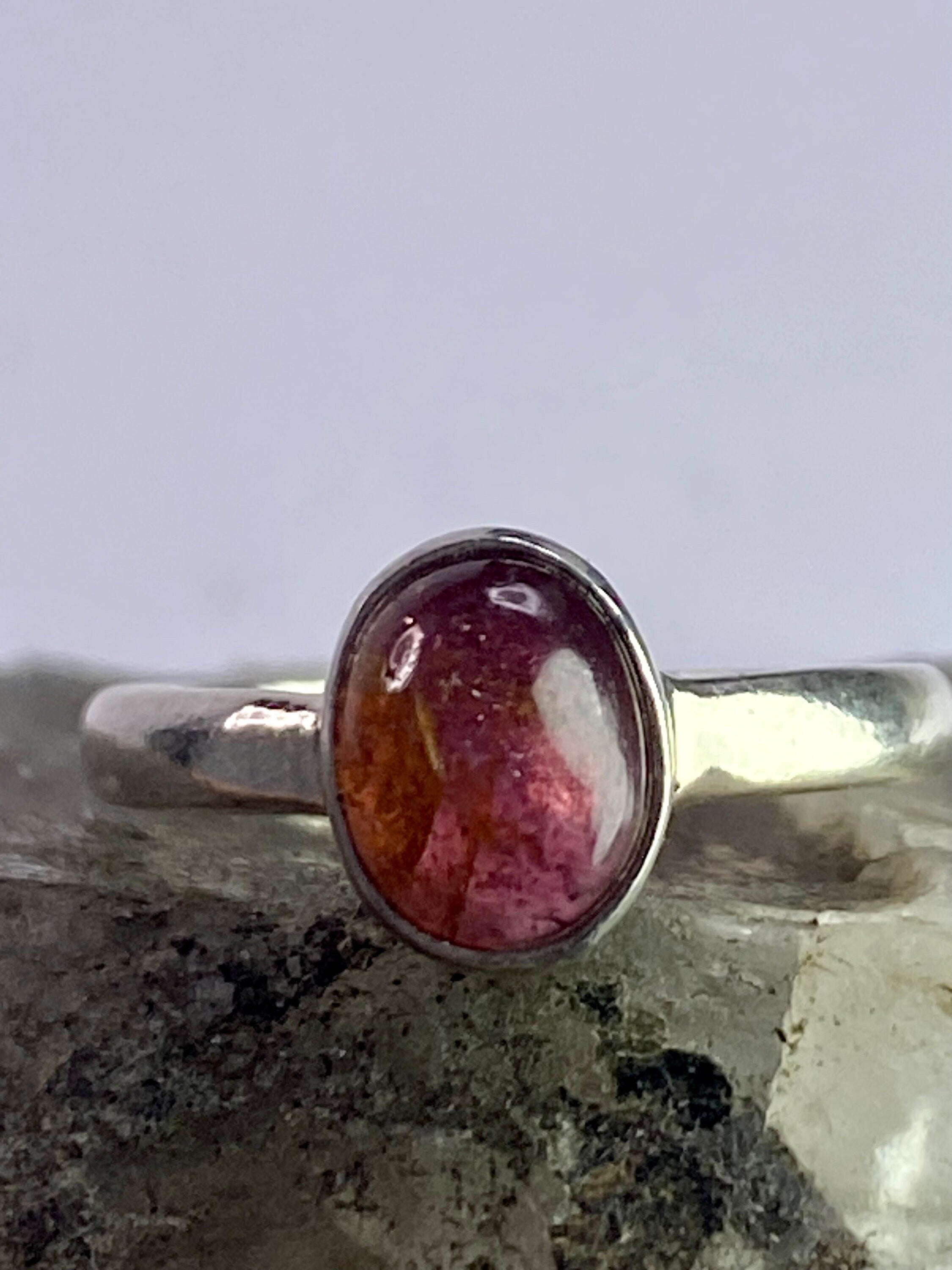 Purple Tourmaline and Silver Ring