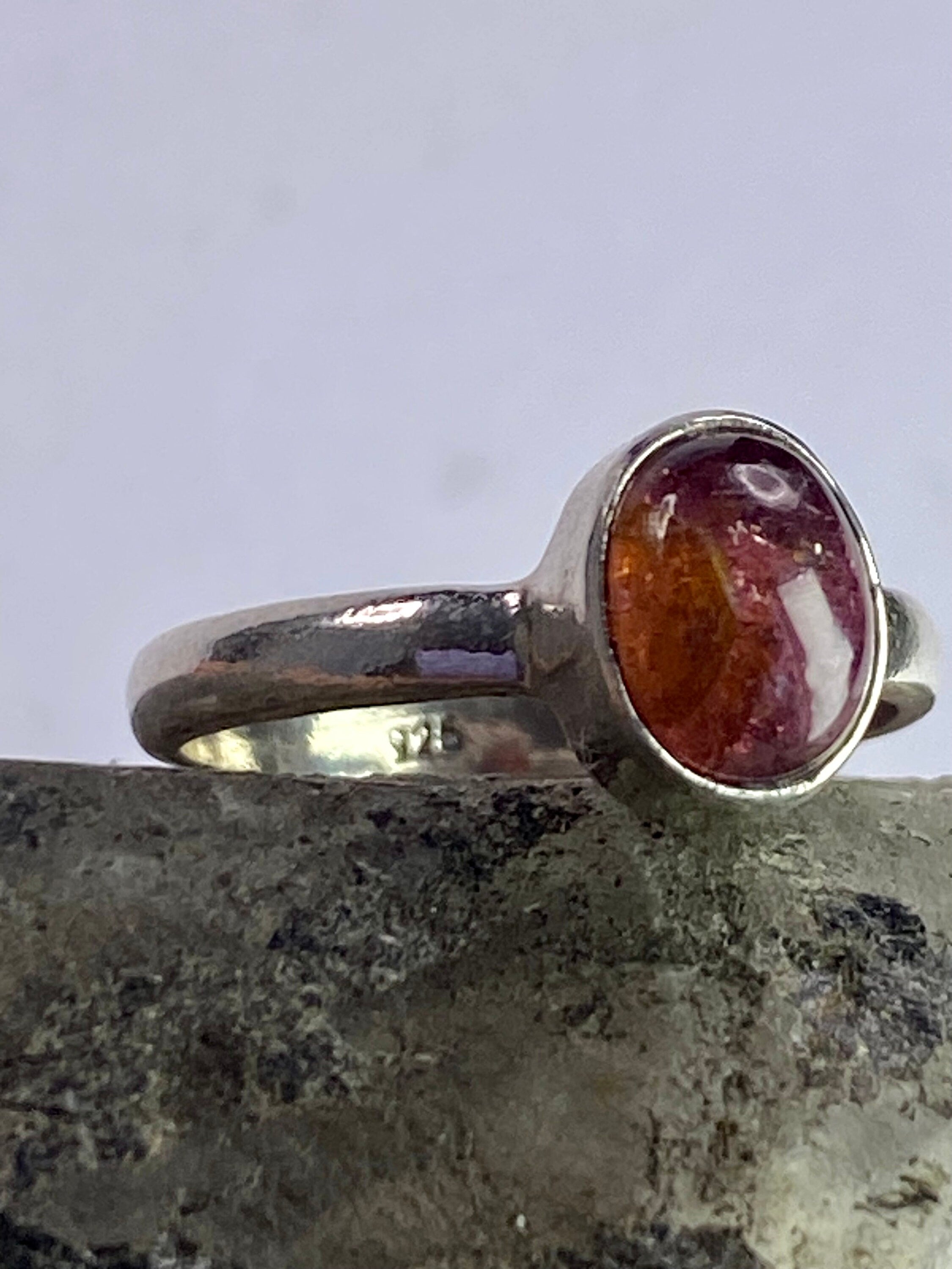 Purple Tourmaline and Silver Ring