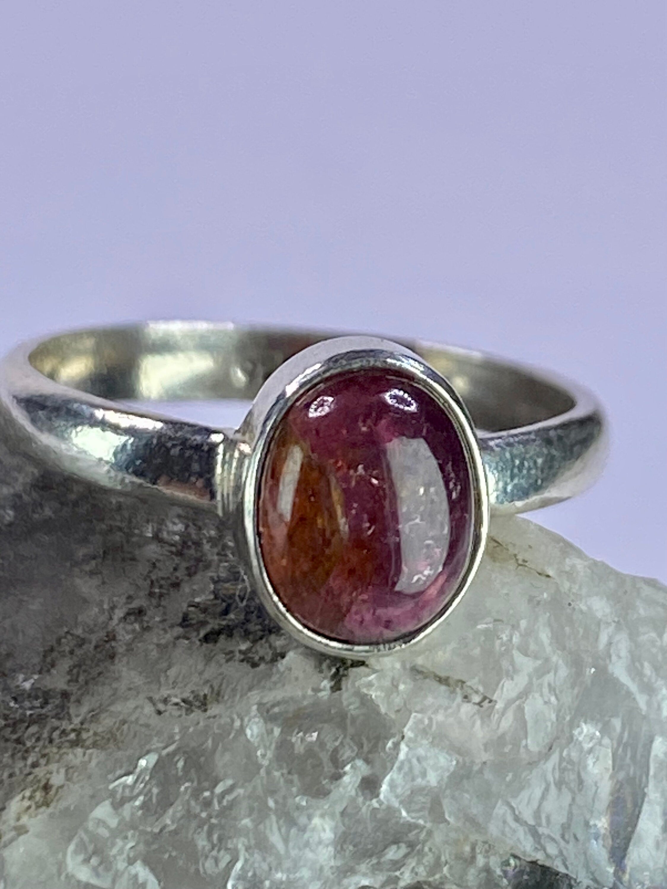 Purple Tourmaline and Silver Ring