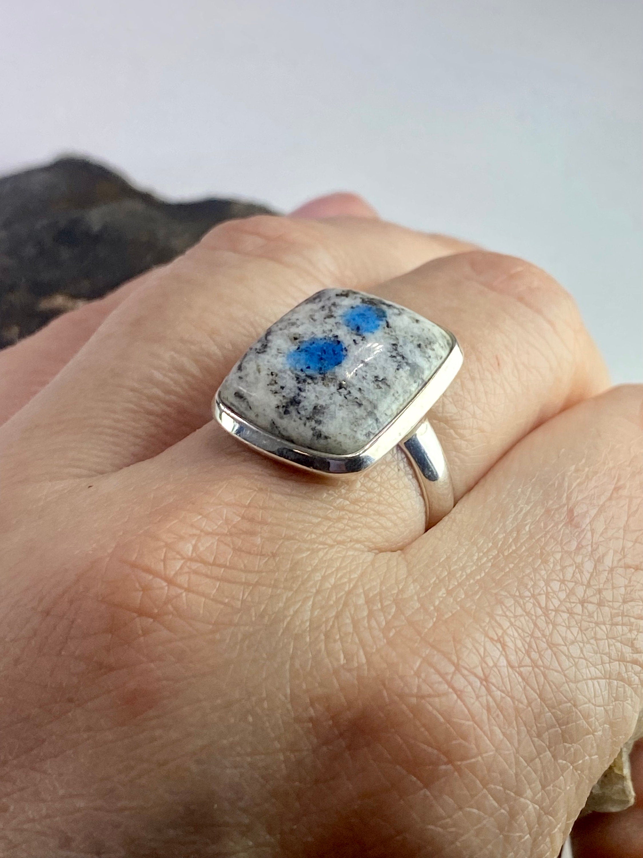 High Quality K2 Jasper and Silver Ring (M0523)