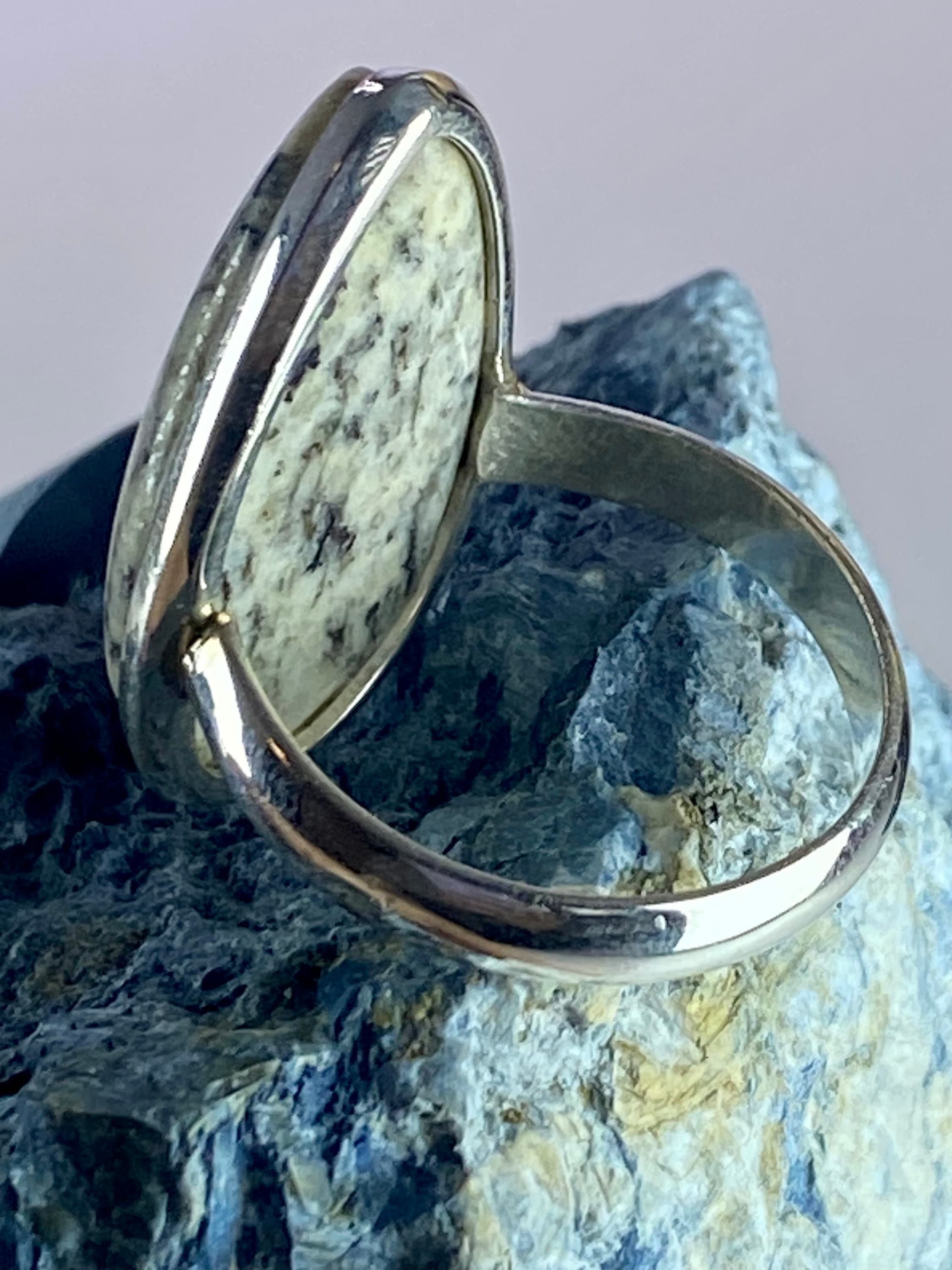 High Quality K2 Jasper and Silver Ring (M0523)