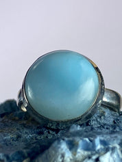 Larimar 925 Silver Ring (M06)