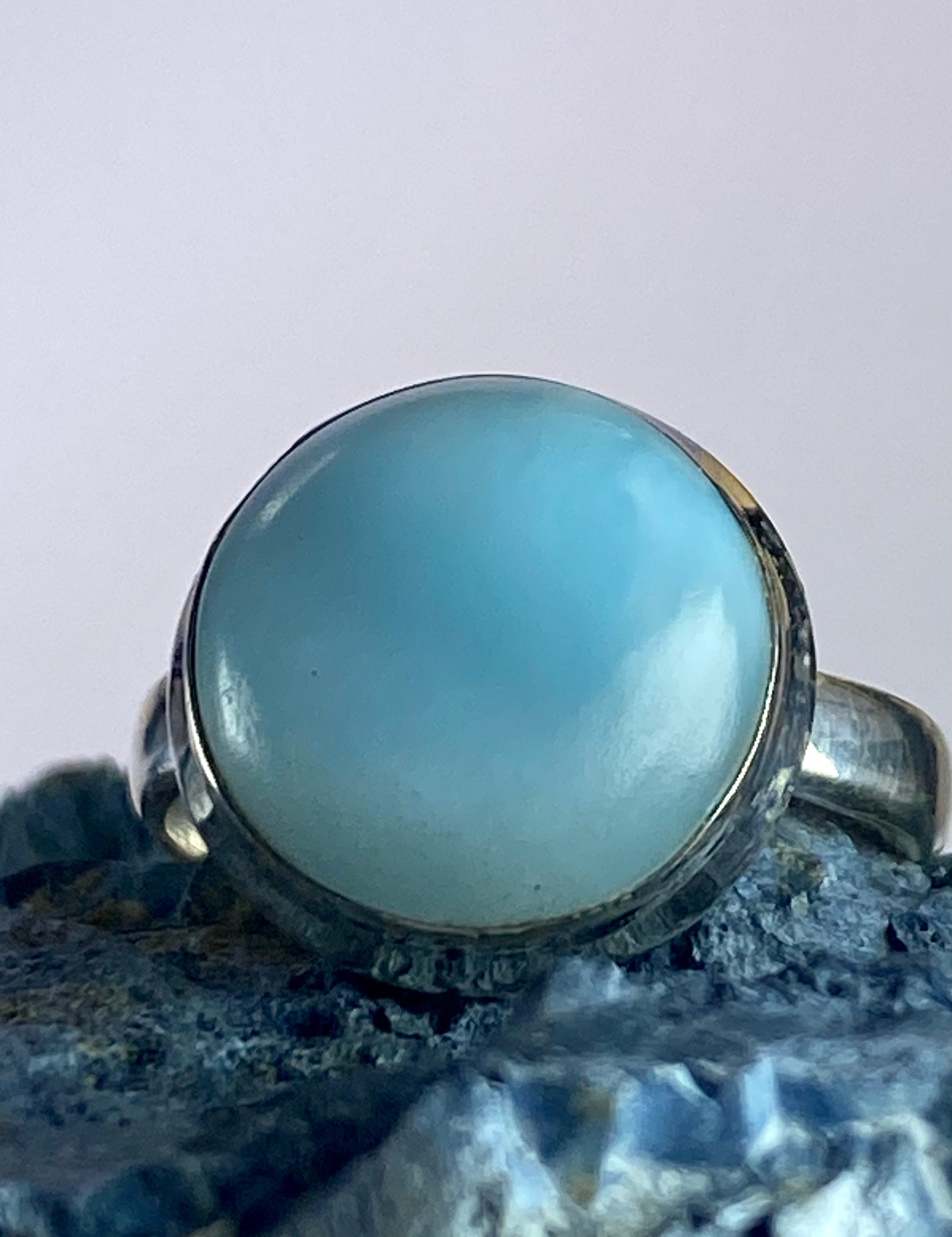 Larimar 925 Silver Ring (M06)