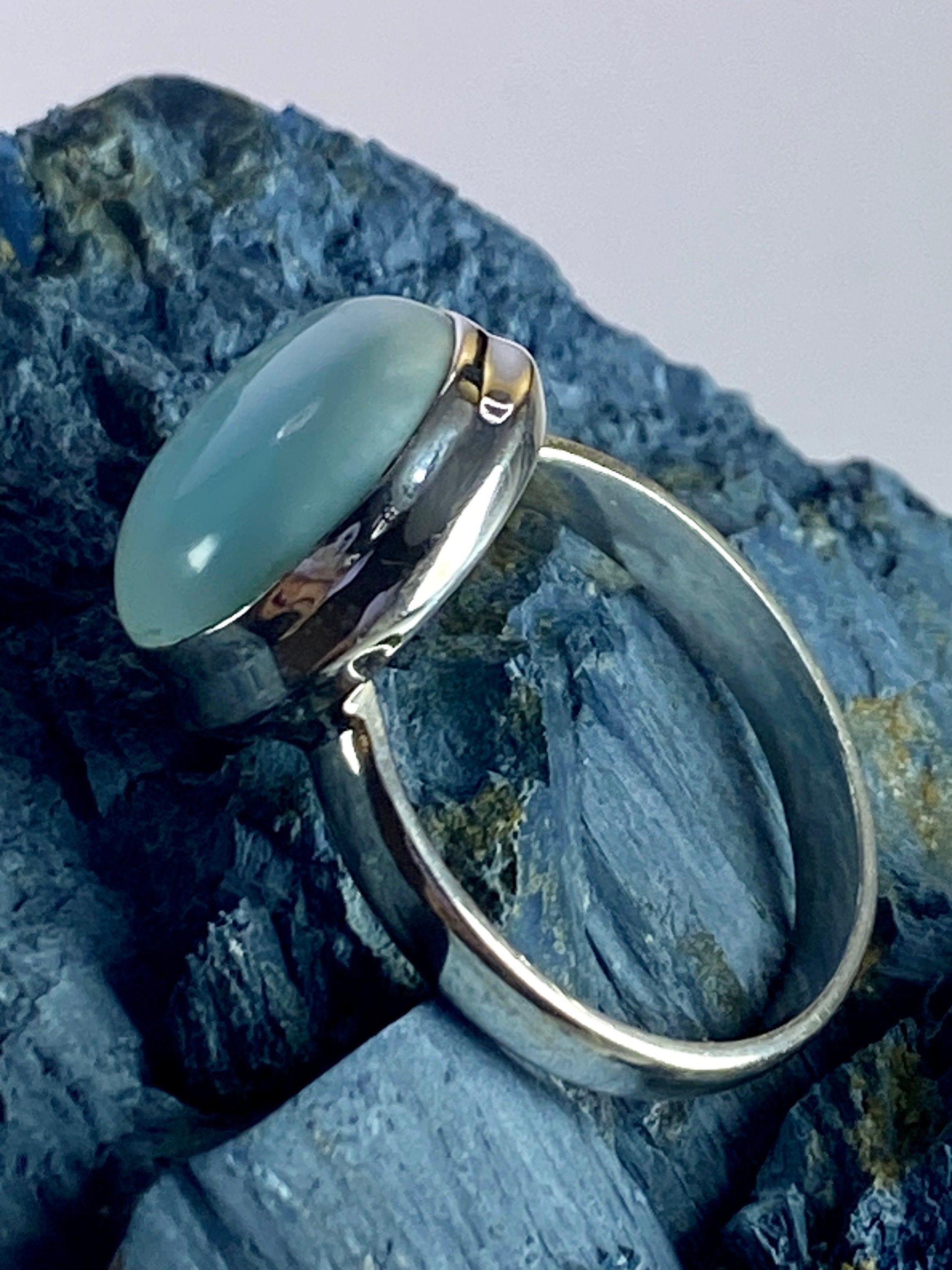 Larimar 925 Silver Ring (M06)