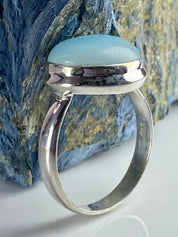 Larimar 925 Silver Ring (M06)