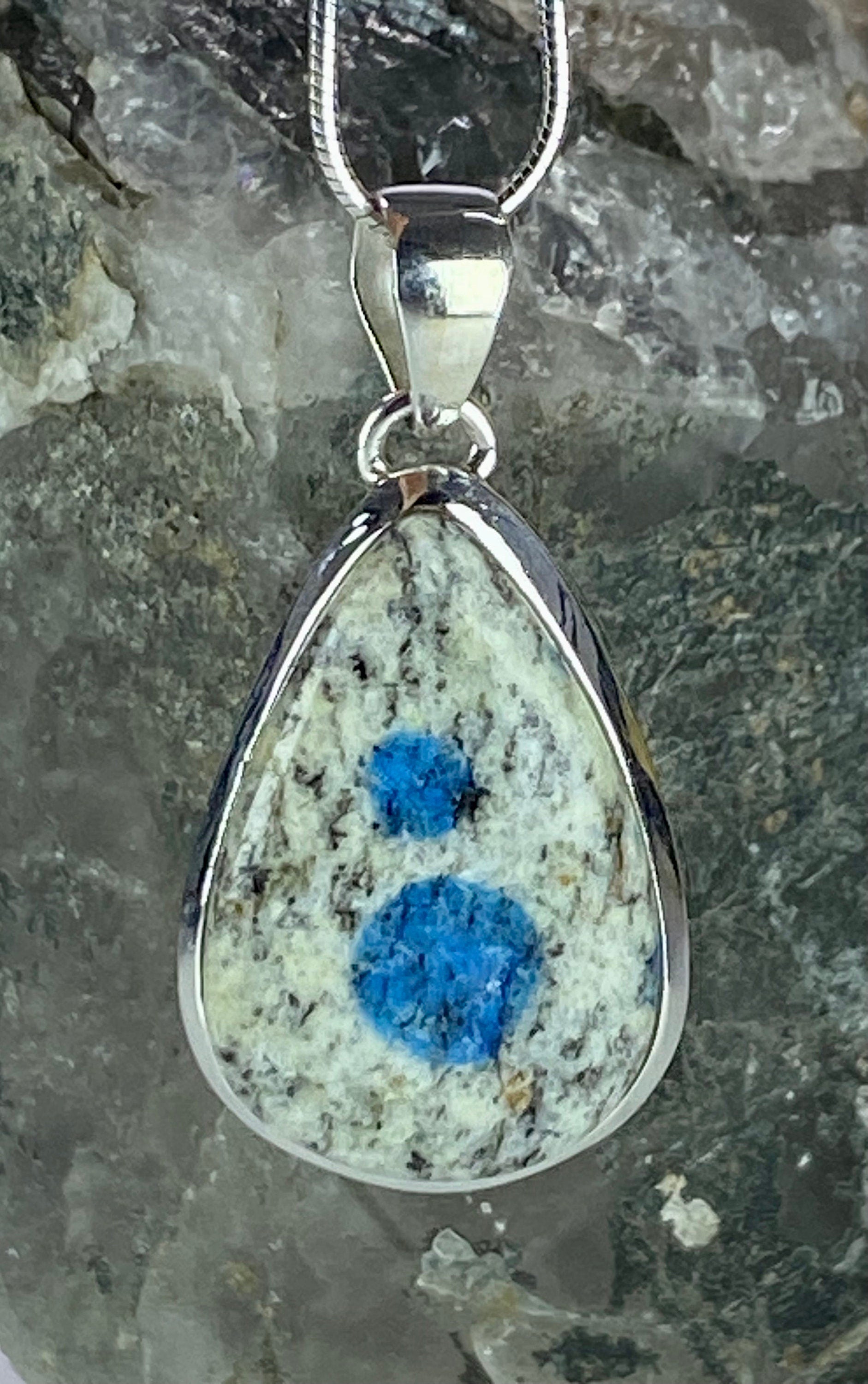 K2 Jasper and Sterling Silver Pendant Including Chain (M0523)