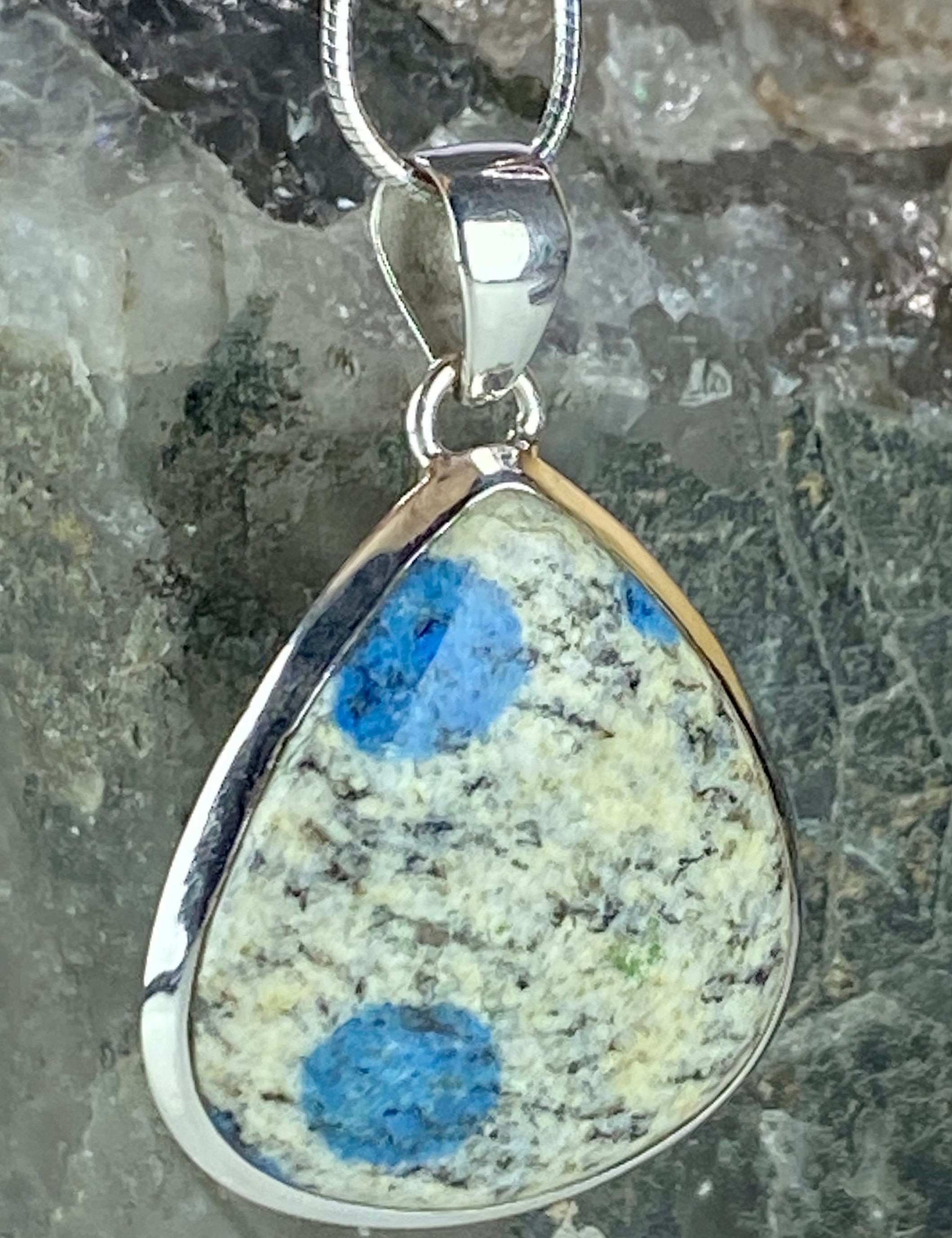 K2 Jasper and Sterling Silver Pendant Including Chain (M0523)