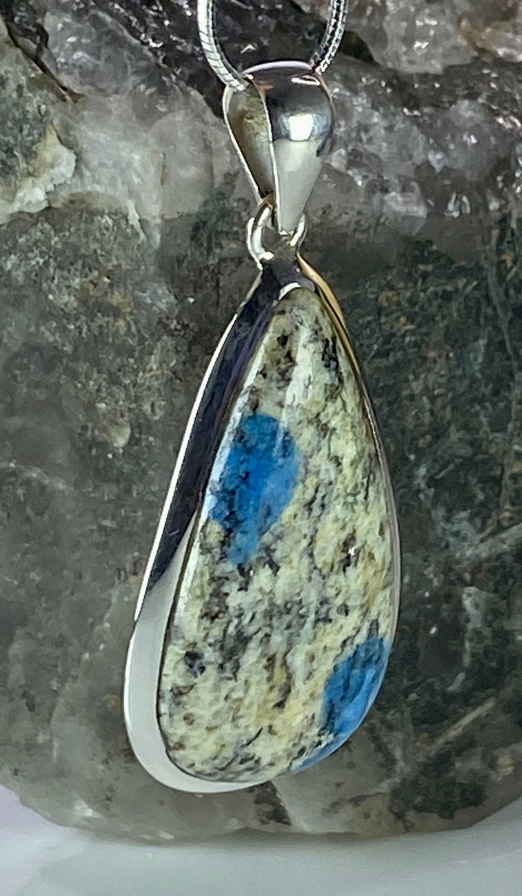 K2 Jasper and Sterling Silver Pendant Including Chain (M0523)