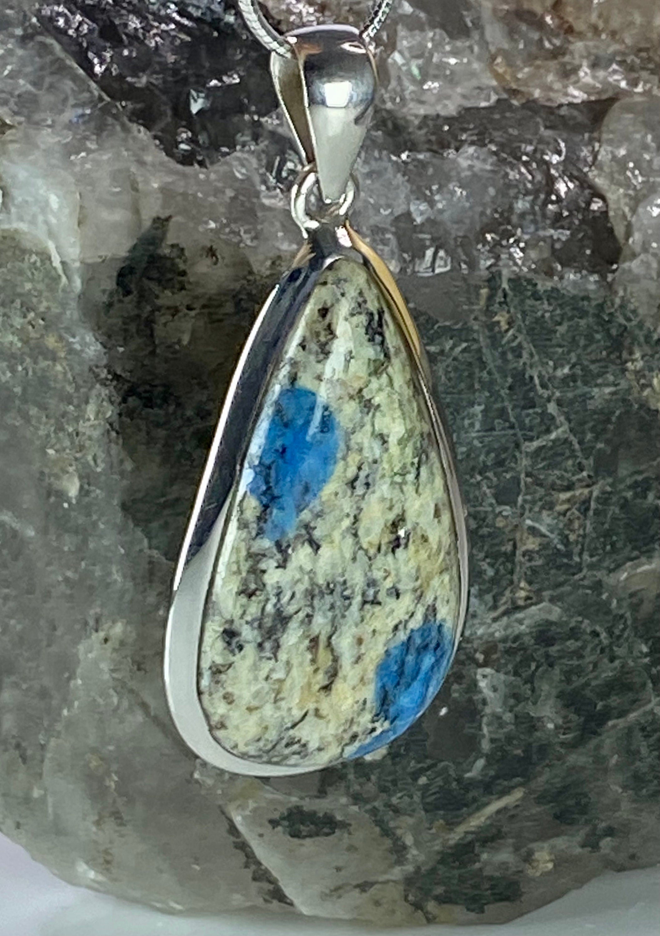 K2 Jasper and Sterling Silver Pendant Including Chain (M0523)