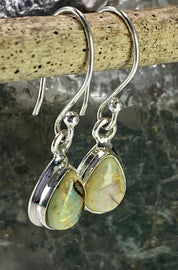 Sterling (Monarch) Opal and Silver Earrings (UV84)