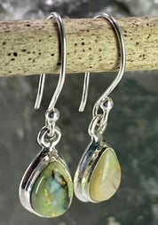 Sterling (Monarch) Opal and Silver Earrings (UV84)