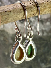 Sterling (Monarch) Opal and Silver Earrings (UV84)