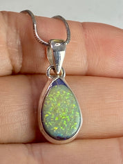 Sterling (Monarch) Opal and Silver Pendant (UV564)