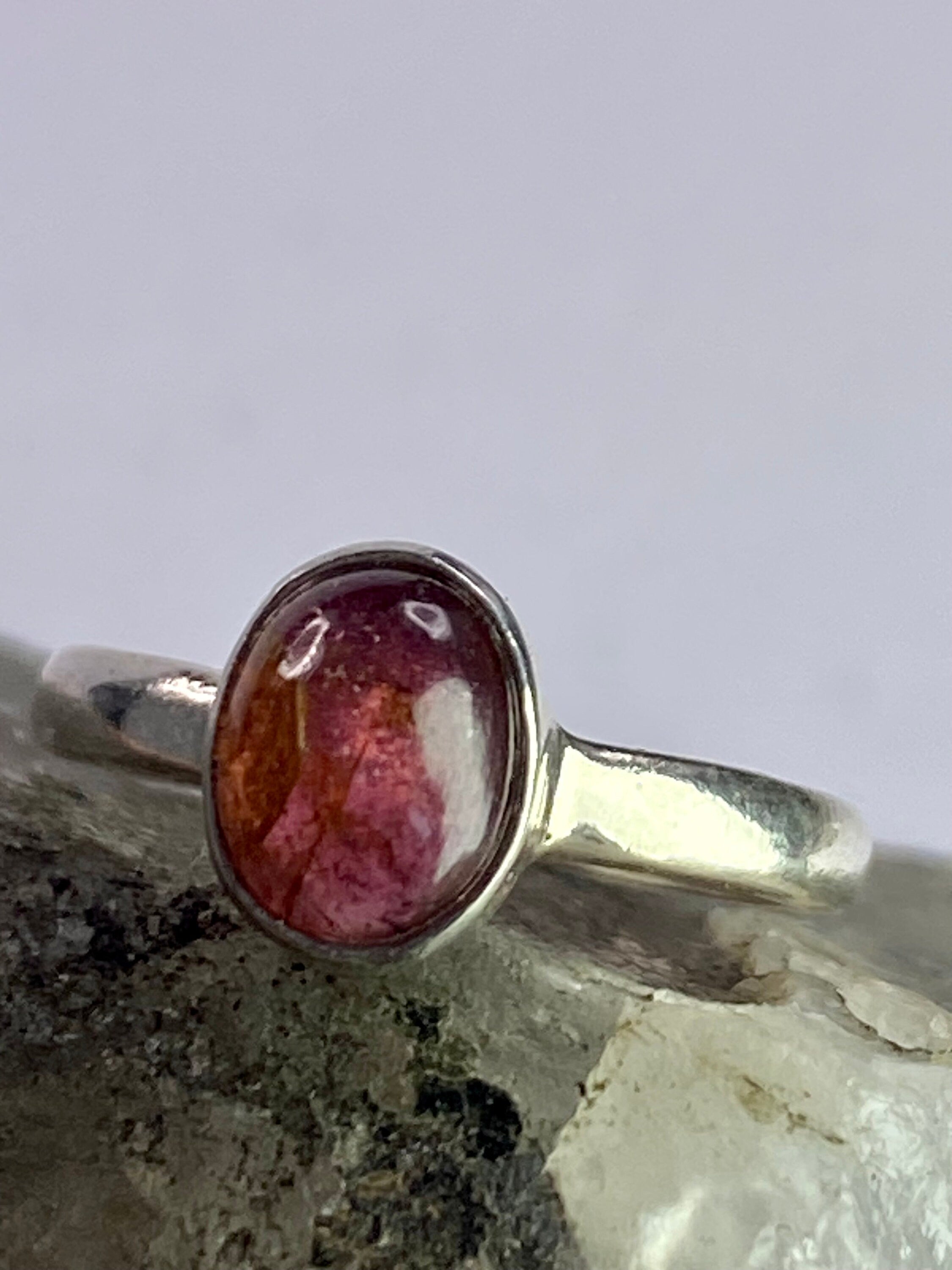 Purple Tourmaline and Silver Ring