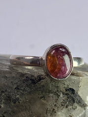 Purple Tourmaline and Silver Ring