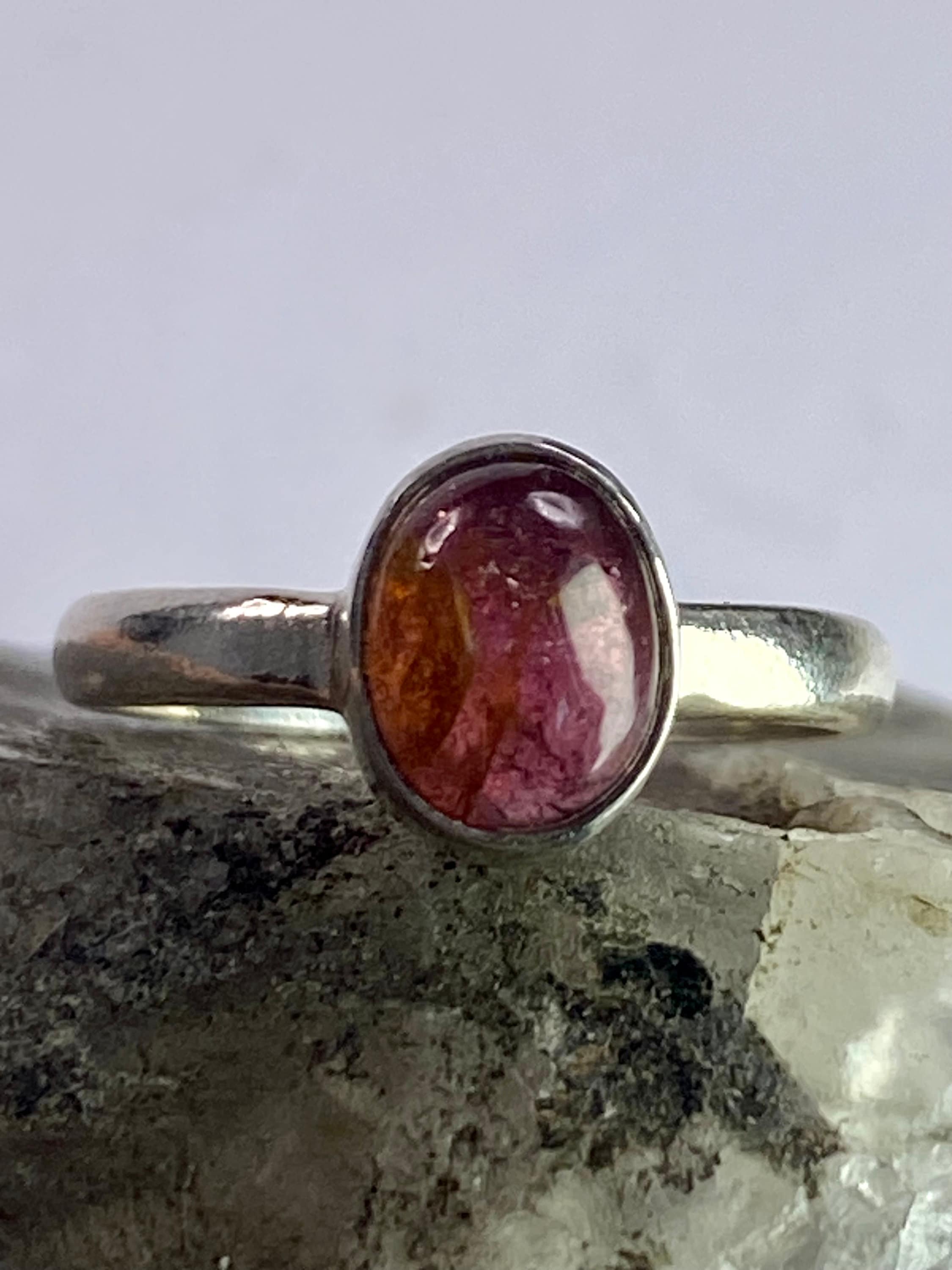 Purple Tourmaline and Silver Ring