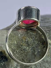 Three Coloured Tourmaline and Sterling Silver Ring