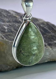 Imperial Opal and Silver Pendant Including Chain