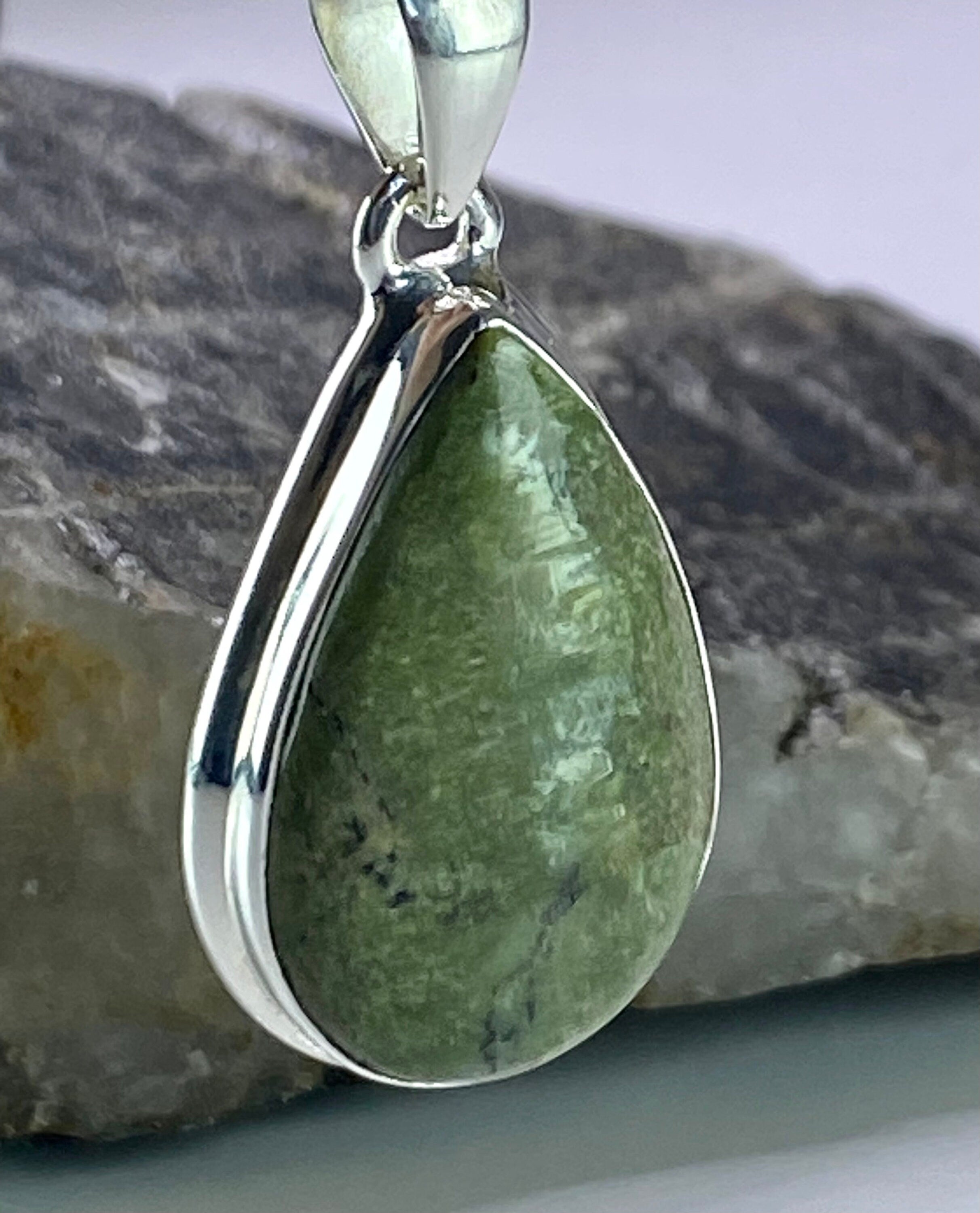 Imperial Opal and Silver Pendant Including Chain