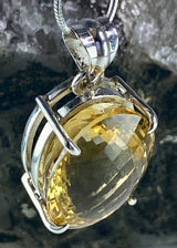 Citrine and Sterling Silver Pendant(M)