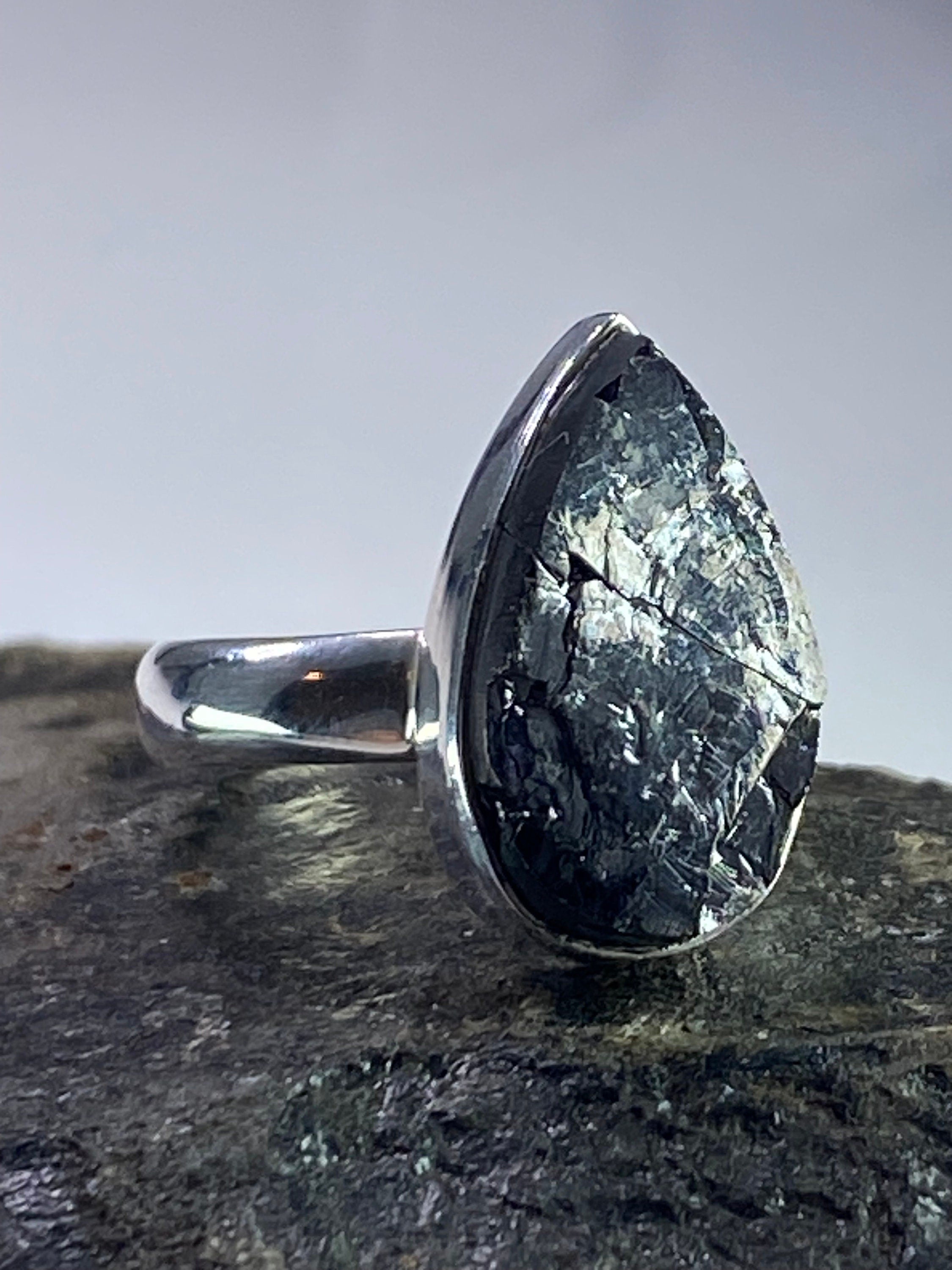 High Quality Shungite Sterling Silver Ring