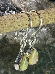 Sterling (Monarch) Opal and Silver Earrings (UV84)