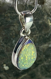 Sterling (Monarch) Opal and Silver Pendant (UV564)