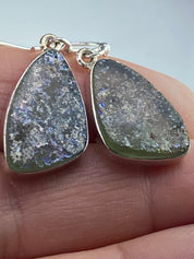 Ancient Roman Glass and Silver Earrings (UV21)