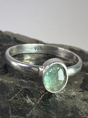 Aquamarine 925 silver ring