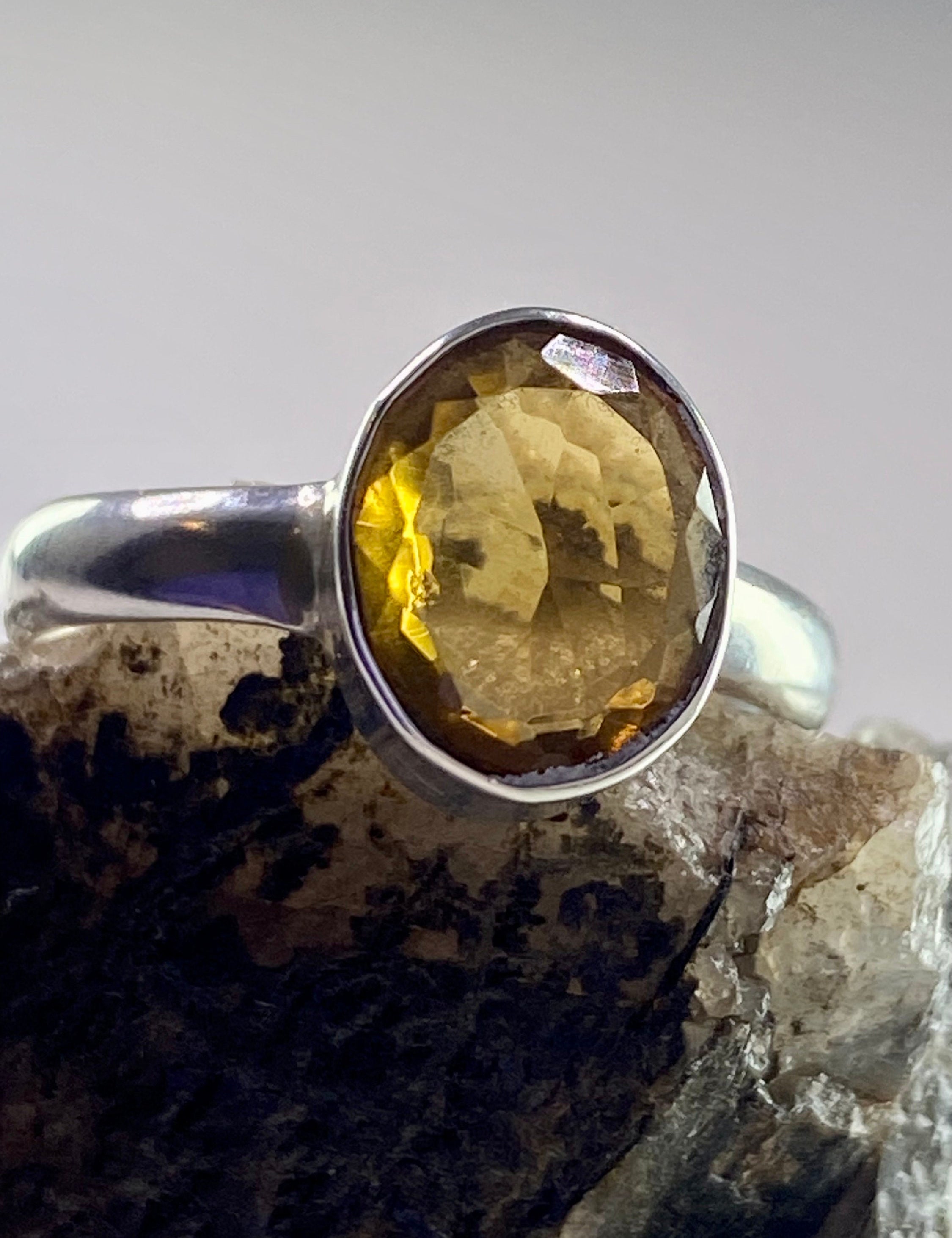 Citrine and Sterling Silver Ring