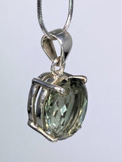 Green Amethyst (Prasiolite) and Silver Pendant (M)