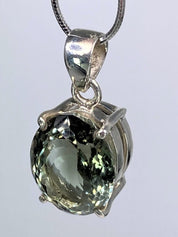 Green Amethyst (Prasiolite) and Silver Pendant (M)