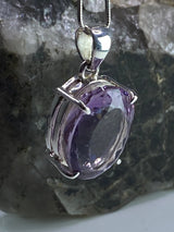 Purple Amethyst and Sterling Silver Pendant (M)