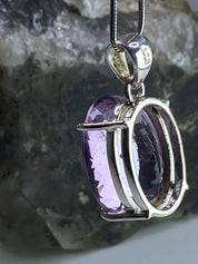 Purple Amethyst and Sterling Silver Pendant (M)