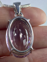 Purple Amethyst and Sterling Silver Pendant (M11)