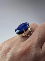 Raw Sapphire and Silver Ring (AAA)