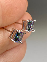 Mystic Topaz and Silver Studs