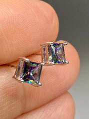 Mystic Topaz and Silver Studs