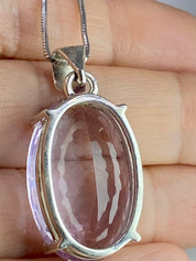 Purple Amethyst and Sterling Silver Pendant (M4)