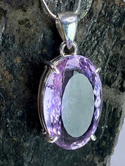 Purple Amethyst and Sterling Silver Pendant (M4)