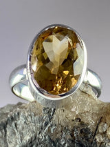 Citrine and Sterling Silver Ring (A4)