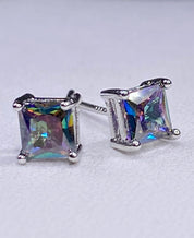 Mystic Topaz and Silver Studs