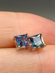 Mystic Topaz and Silver Studs