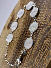 An Original Sterling 925 Silver Disk Spiral Bracelet