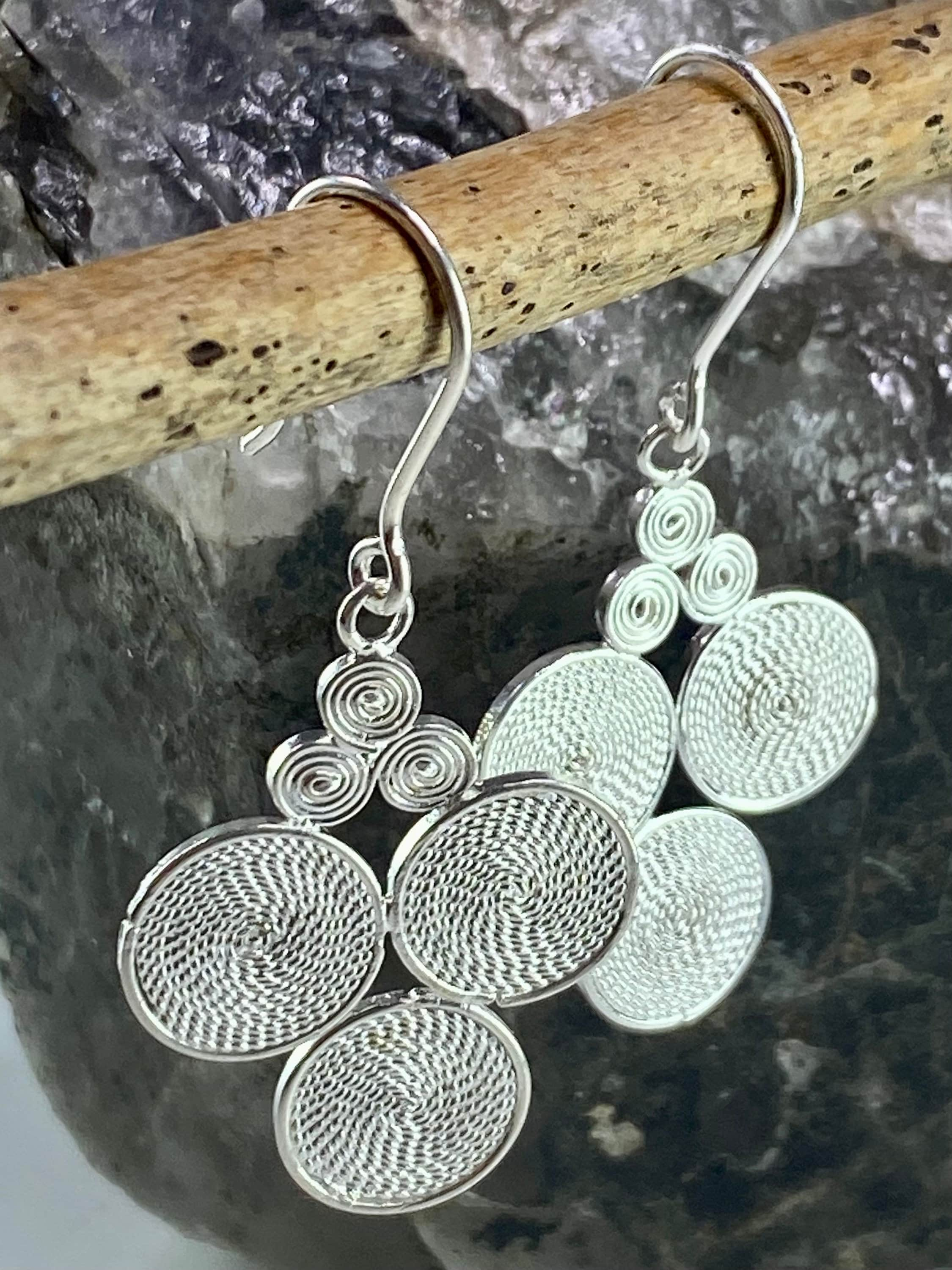 Spiral Silver Earrings - Oak Island Signature Piece