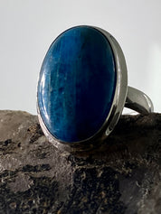 Malgache Neon Blue Apatite Ring(UV437)