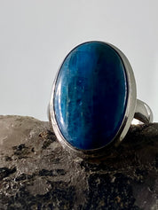 Malgache Neon Blue Apatite Ring(UV437)